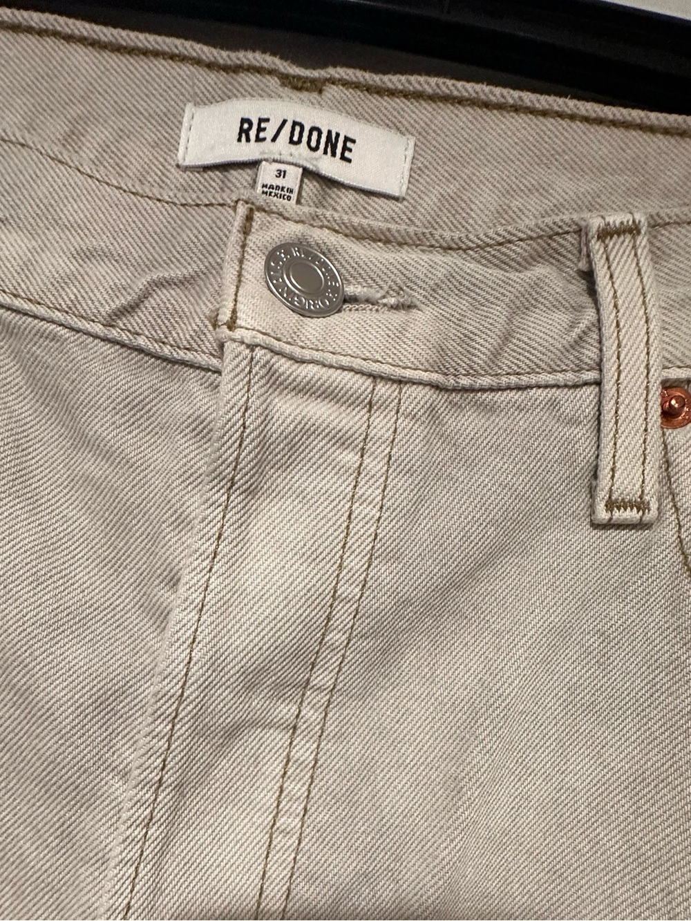 Re/Done Women's Light Tan Chinos